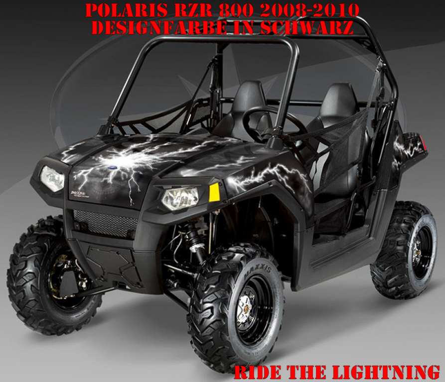 Ride the Lightning Schwarz für Polaris RZR 800/800 S - 2006-2010